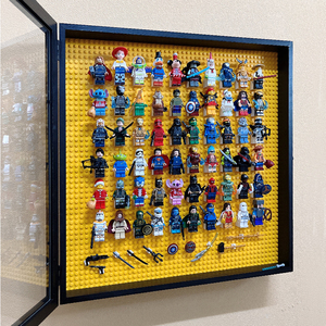 小人仔收纳展示盒相框兼容乐高积木上墙儿童房装饰画拼装玩具礼物