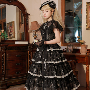 尾款 百合诗 补款时间3.25-4.15 原创Lolita裙设计  花与珍珠匣