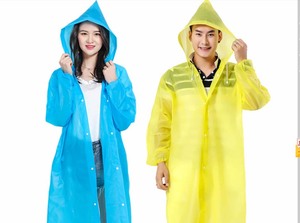 户外旅游 EVA雨披长款 中厚款 非一次性 男女成人 儿童透明雨衣