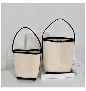 帆布托特包包女水桶包韩版大容量购物袋休闲包高级感腋下包通勤包