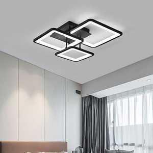 吸顶灯智能全屋灯具卧室现代简约家用客厅LED方形黑色灯餐厅吊灯