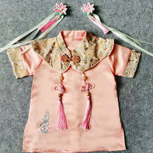 夏季新款儿童摄影服装影楼百天周岁女宝照相中国风粉色可爱汉服