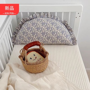 韩式可爱碎花半圆抱枕可爱婴儿靠枕儿童靠垫床上大靠背纯棉可拆洗