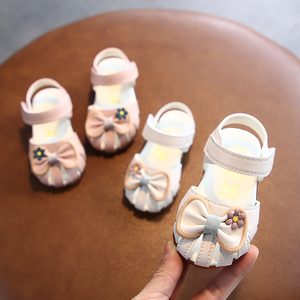 夏季新款女童新生婴儿韩版软皮鞋0-2岁步前鞋女宝宝公主单鞋凉鞋