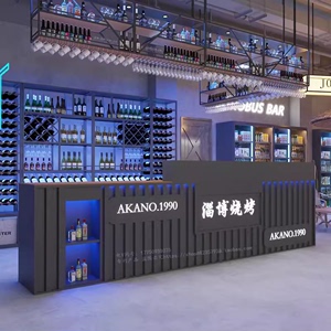 铁艺吧台桌复古工业风酒吧吧台柜台餐厅台球厅接待前台收银台定制