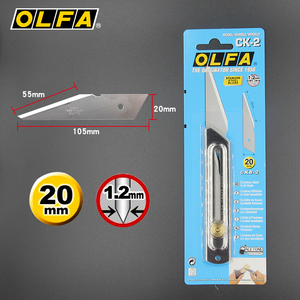 日本OLFA进口CK-2不锈钢美工刀CKB-2全金属手工模型工艺雕牙刀34B