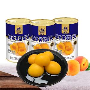 美宁糖水黄桃水果罐头对半开水果什锦方便沙拉应急长期储备粮食