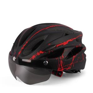 外卖代驾骑手吸磁式镜片安全帽山地车自行车骑行运动头盔多孔透气