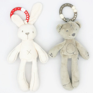 婴儿推车挂挂件 小熊兔子风铃床挂响铃 宝宝安抚玩偶早教益智玩具