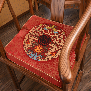 可定制 新中式禅意古典红木圈椅坐垫实木椅子茶室家具靠背靠垫