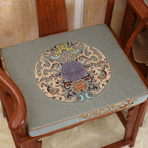 可定制 新中式禅意古典红木圈椅坐垫实木椅子茶室家具靠背靠垫