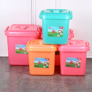 家用带盖米桶20斤加厚30斤防尘防潮防虫密封收纳盒40斤储米箱米缸
