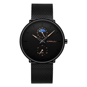 创意黑科技防水男表概念手表全黑多功能日月星辰学生男士腕表时尚