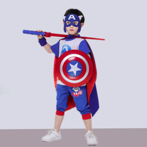 美国队长六一儿童演出服动漫服装幼儿园男童cosplay卡通走秀套装