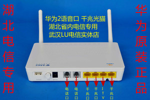 湖北省内武汉电信华为8245千兆双语音2部多口电话光纤猫企业网关