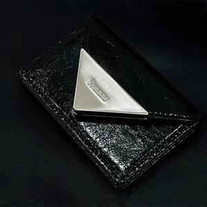 韩国新款小众fennec牛皮卡包三角牌翻盖证件卡包经典零钱多色钱包