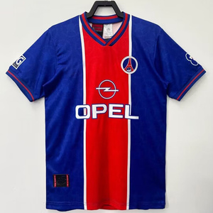 复刻版95-96赛季法甲巴黎主场复古老款球衣 维阿阿内尔卡足球服