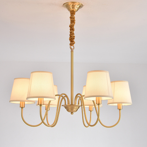 美式吊灯全铜客厅灯个性创意温馨卧室灯现代简约纯铜餐厅书房灯具