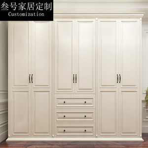 北京欧式衣柜定制现代简约经济型开放式白色衣柜推拉门移门对开门