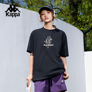 Kappa卡帕短袖2024新款情侣男女夏运动趣味休闲T恤纯棉多色半袖