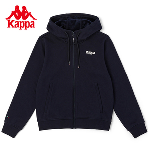 Kappa卡帕开身帽衫2022新款女加绒运动卫衣休闲长袖外套K0C82MK01