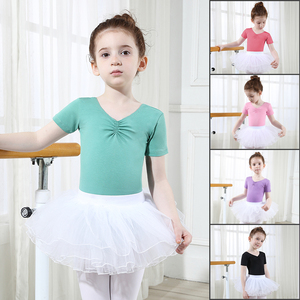 儿童舞蹈服女童芭蕾舞裙短袖幼儿练功服少儿夏季体操服中国舞衣服
