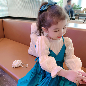 女小童春装连衣裙韩范2024新款裙子周岁女宝宝洋气长袖公主裙韩版