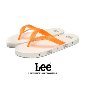 Lee男士人字拖2024夏季新款荧光外穿个性印花轻质沙滩夹趾凉拖鞋