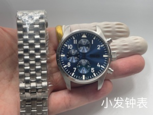 手表组装配件精钢表带表壳 适用于eta7750计时自动机械机芯表壳套