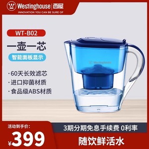美国西屋WT-B02过滤水壶家用净水杯饮用水过滤芯净水器厨房净水壶