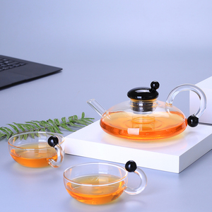 ing家用透明玻璃茶壶茶具茶杯煮茶泡茶壶过滤泡茶器套装鼠尾壶