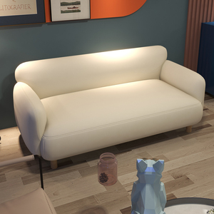 |丹麦设计|休闲小沙发科技布防水小户型公寓休息区北欧简约奶油风
