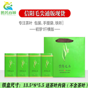 包邮信阳毛尖新款简易定制套装含手提袋铁盒铝箔袋（不含茶叶）