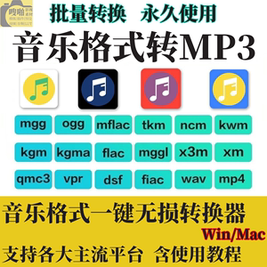 音乐转换器mgg ncm kgm ogg mflac m4a flac无损转成mp3格式歌曲