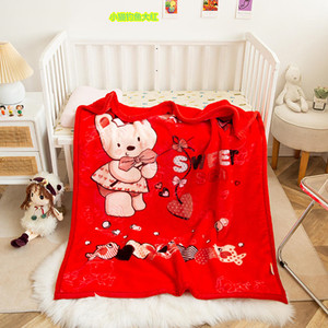 幼儿园秋冬季加厚保暖双层小孩毛毯儿童毛毯特价盖毯婴儿宝宝毛毯