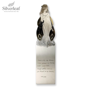 Silverleaf意大利手工雕刻 仲夏夜之梦 24k18k金烤色银书签可定制