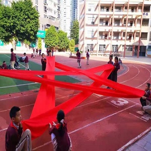 学校运动会开幕式出场五角星道具红色丝带红绸带彩带舞蹈绸布定制