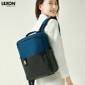 法国乐上LEXON商务双肩包男女士拼接色14寸电脑背包新款LNE1792