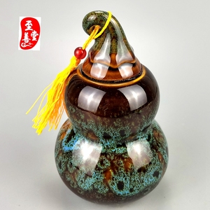 仿古瓷器葫芦造型茶叶罐造型精美