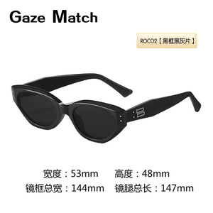 GM墨镜女2024新款太阳镜近视复古猫眼高级偏光防紫外线太眼镜roco