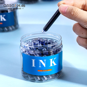 毕加索旗下oaso优尚墨囊钢笔可替换墨囊小学生专用可擦钢笔墨囊纯蓝黑色墨水墨胆罐装