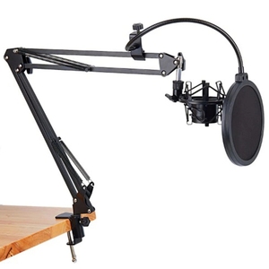 桌面台式悬臂支架 电容麦克风无线话筒唱歌直播录音棚配音K歌折叠
