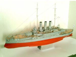 一战沙俄圣叶夫斯塔菲级战列舰（A3 A4幅面)3D纸模型
