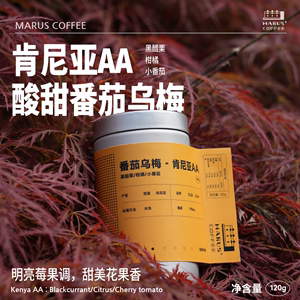 Marus马路咖啡 番茄乌梅新产季肯尼亚AA手冲冷萃咖啡豆 浅烘120g