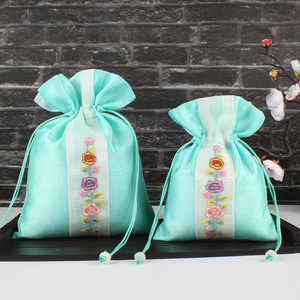 端午节韩国空香包小布包纯色迷你香囊 小布袋礼品袋子 绣花化妆包