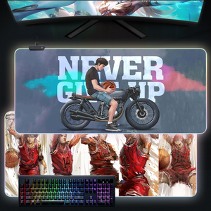 灌篮高手RGB发光鼠标垫超大动漫游戏键盘垫电脑办公桌面垫护腕垫