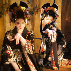 和服女改良日式浅草寺和服影楼拍照写真衣服日本和风浴衣暗黑和服