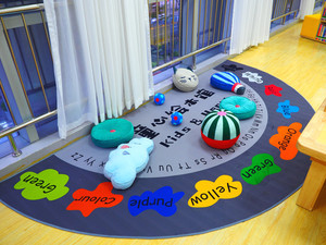 早教中心地垫幼儿园阅读区地毯半圆形门口换鞋区地毯定制儿童地毯
