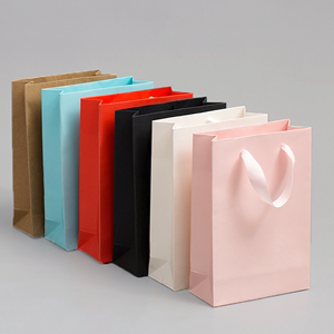 广州白卡牛皮纸袋服装化妆品纸袋企业定制logo礼品购物包装手提袋