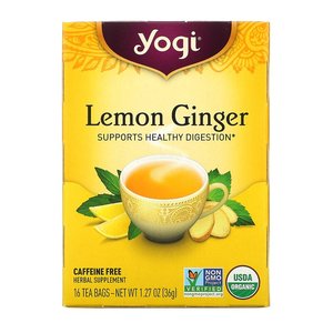 美国进口Yogi tea瑜伽茶柠檬生姜茶薄荷叶暖身养胃草本无咖啡因